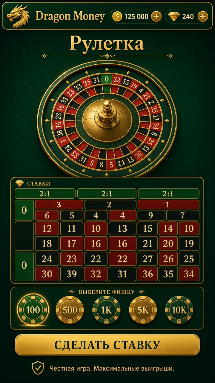 Скачать Dragon Money Casino на iOS — рулетка